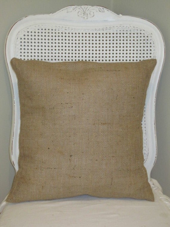 Burlap Hessian Cushion Cover with a deep envelope by WattsCo