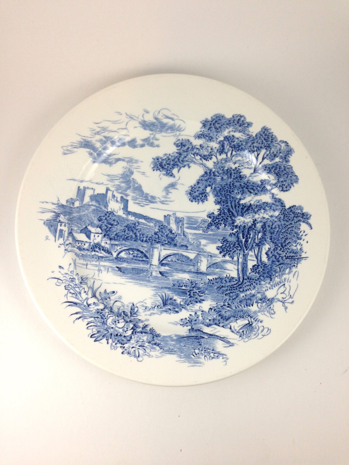 Vintage Wedgwood China Country Side Blue Pattern by OfYearsPast