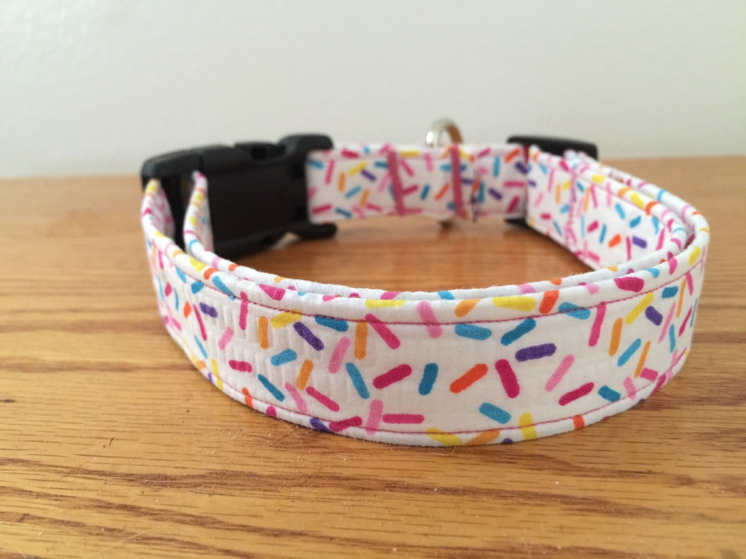 Sprinkle Dog or Cat Collar Rainbow Collar Adjustable Nylon