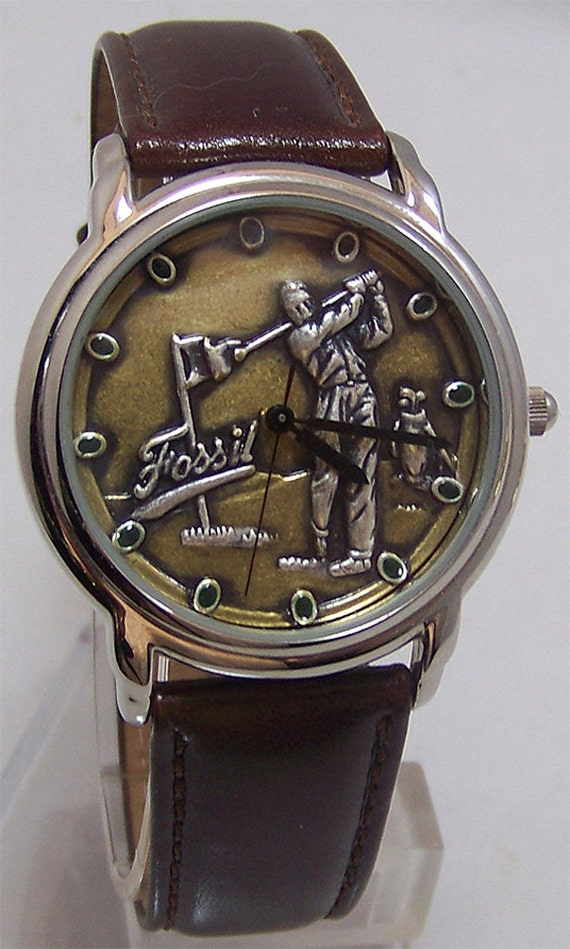 Fossil Golfer Watch Vintage Golf theme mens wristwatch SE1014