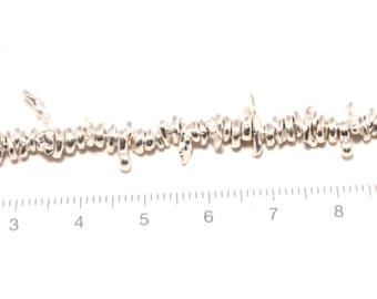 Starling silver pebble beads 15cm/S-0006