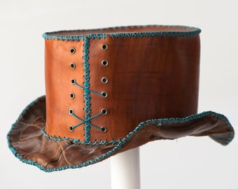 Custom Leather Top Hat