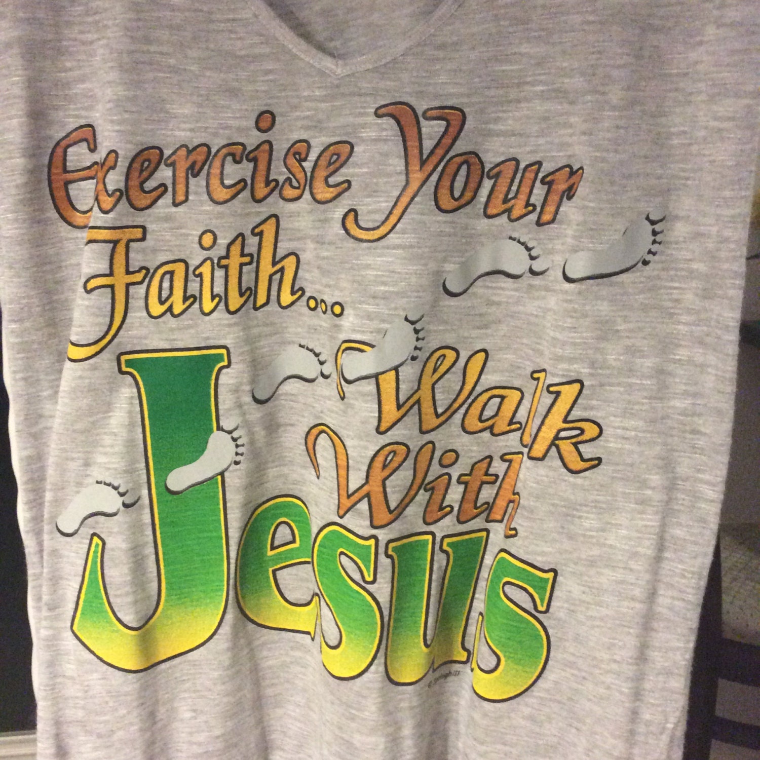 Exercise Your Faith...Walk with Jesus Fashion Christian-Top