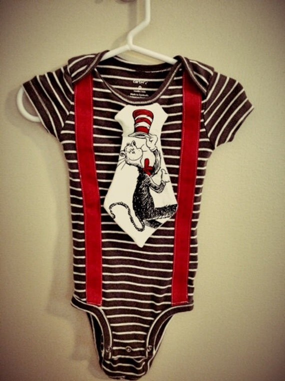 Baby Tie Onesie with Suspenders by Deepsouthcrafting on Etsy