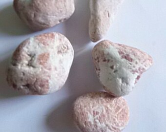 Stones/Sea Stones/Italian sea pebble/Red and white colored/good for design/Adriatic sea/good for presents /beautiful/ST005-1.9