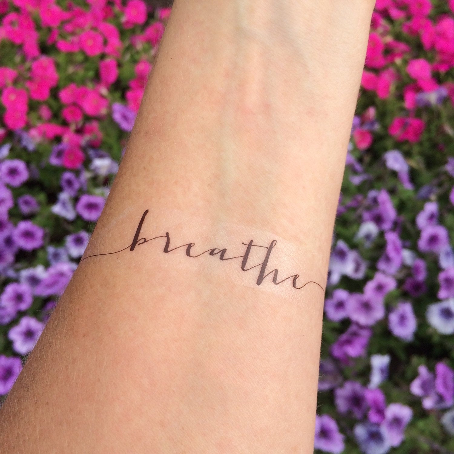 Breathe Tattoo Arm Tattoo Temporary Tattoo Fake Tattoo