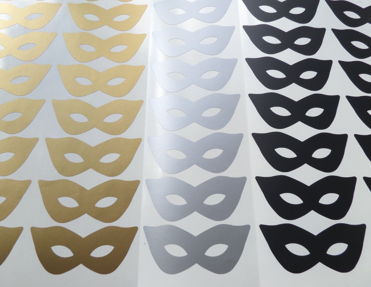20 gold mask stickers vinyl mask decals removable wallpaper