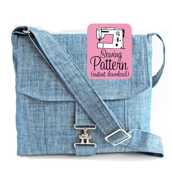 Messenger Bag PDF Sewing Pattern Intermediate sewing project