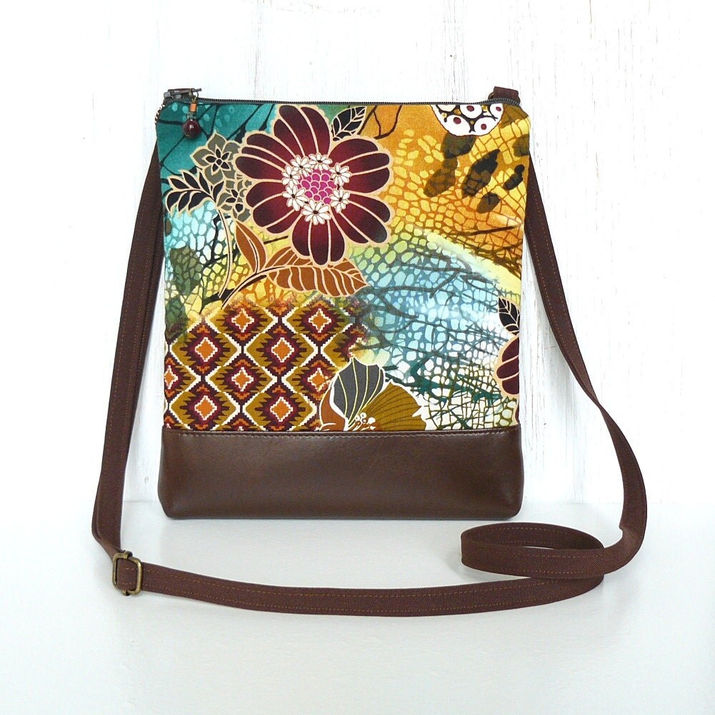 Hawaiian Crossbody Bag Fabric Sling Purse Floral Cross Body