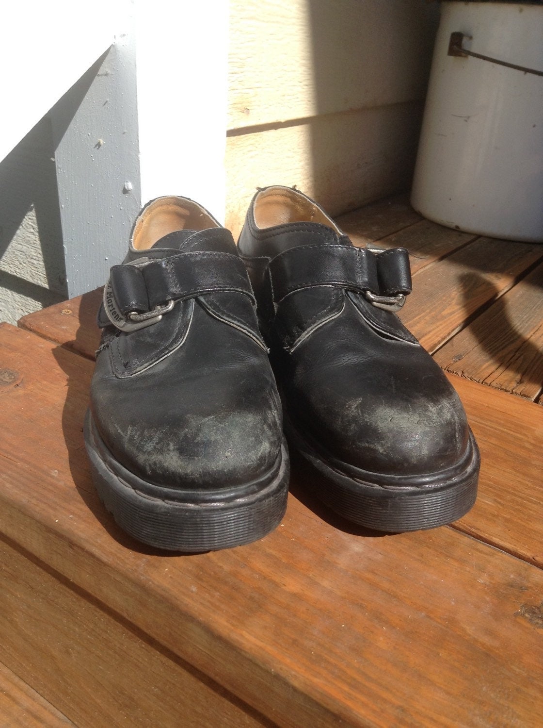 doc martens buckle platform