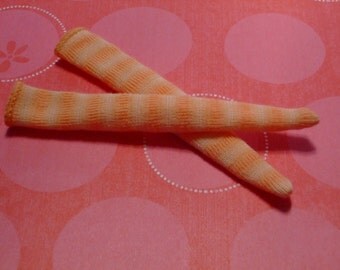 Blythe / DAL Socks - Orange Creme Stripes - LAST PAIR