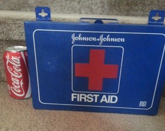 Johnson And Johnson First Aid Kit Metal Made in the USA