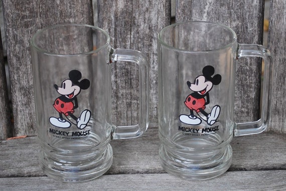 Vintage Mickey Mouse Root Beer Mugs Walt Disney