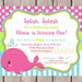 PRINTABLE Pink Dolphin Birthday Party Invitation / Pink and