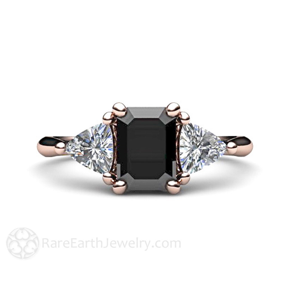 inset black diamond wedding ring