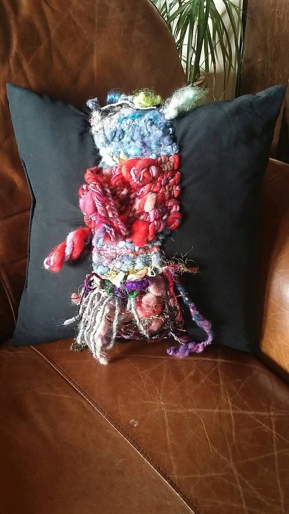 Items similar to Woven fiber art pillows. Home decor, decorative