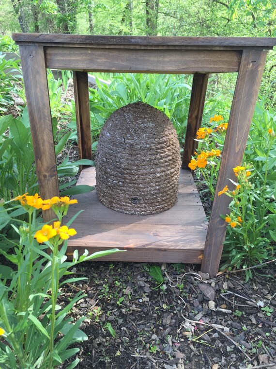 Early Style Primitve Bee Skep House & Skep