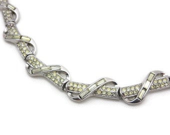 Rhinestone Necklace - Trifari Necklace, Trifari Jewelry, Bridal, Wedding, Costume Jewelry