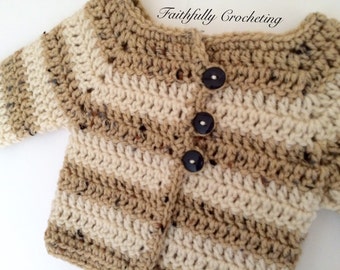 ON SALE...Newborn Sweater.. Long sleeve baby sweater.. Sweater coat.. Ready to ship