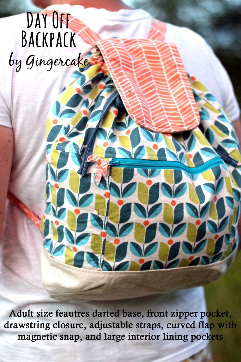 Day Off Backpack PDF Sewing Pattern Adult and Child size