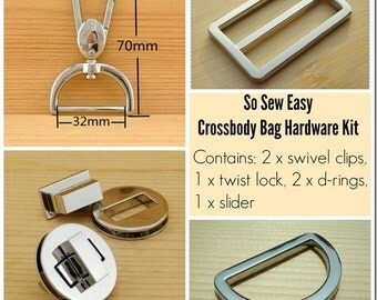 Purse hardware kit For the Cross Body Bag pattern – POTM CF4