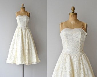 Tout à Fait dress vintage white 50s dress 50s by DearGolden