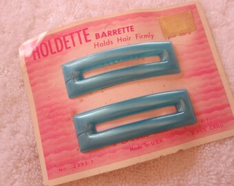 vintage barrettes Rare,blue barrettes
