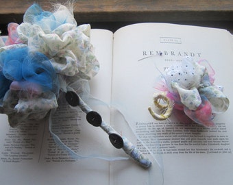 Fabric Wedding Bouquet * Vintage Fabric Bouquet * Vintage Fabric Bridal pom * Handmade Celebration Bouquets