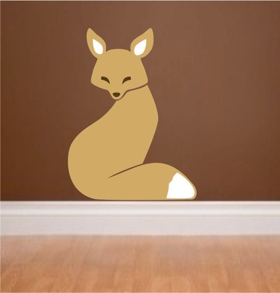 Fox wall decal nursery wall decal woodland animal wall