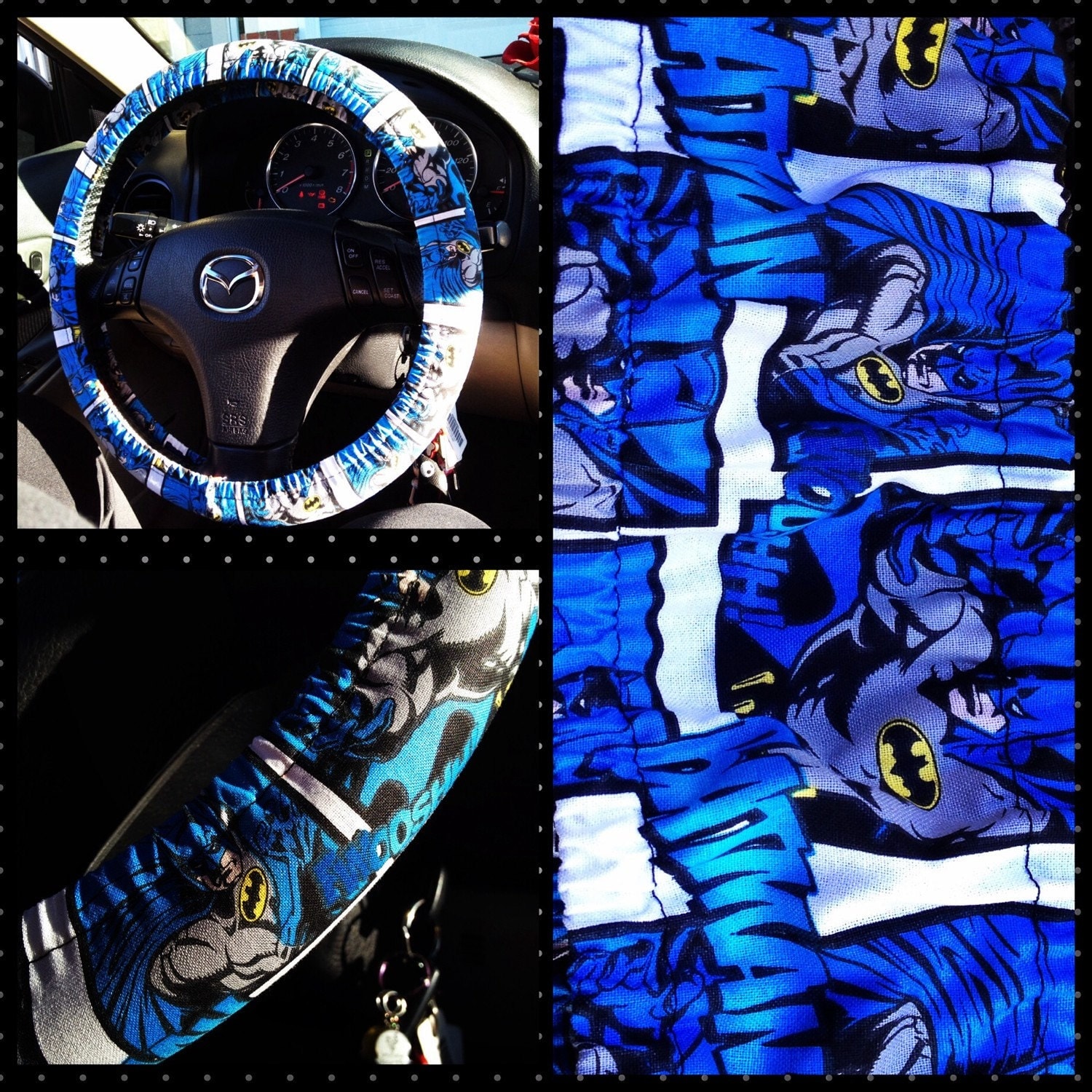 Batman steering wheel cover by wutagirlwantz on Etsy