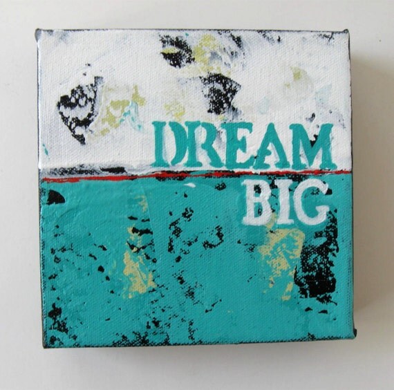 Inspirational Acrylic Word Painting Original Art on Canvas