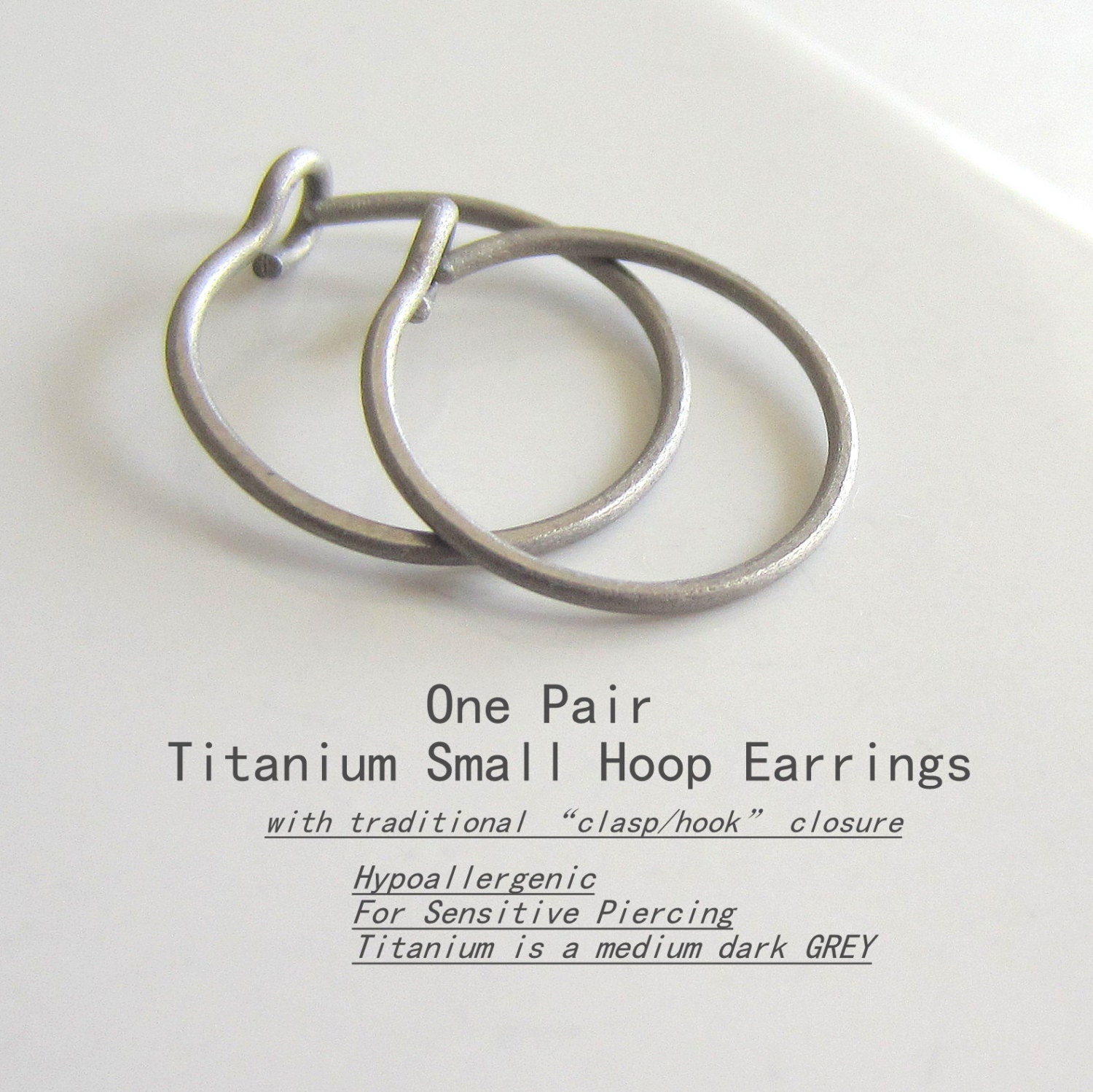 Titanium hoop earrings