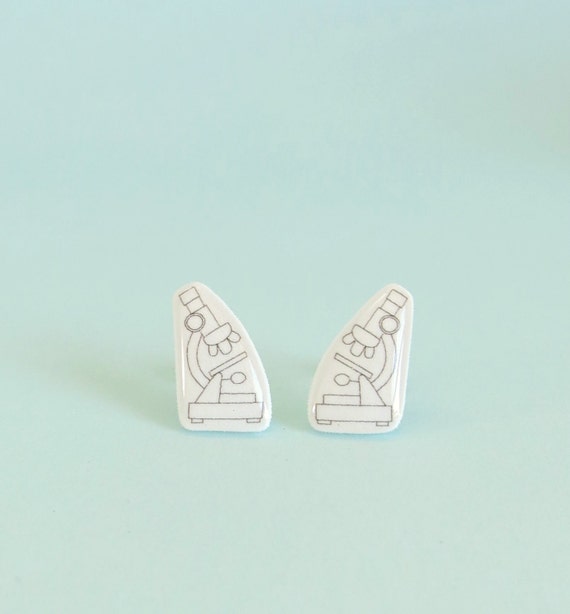 Microscope Earrings by on Etsy