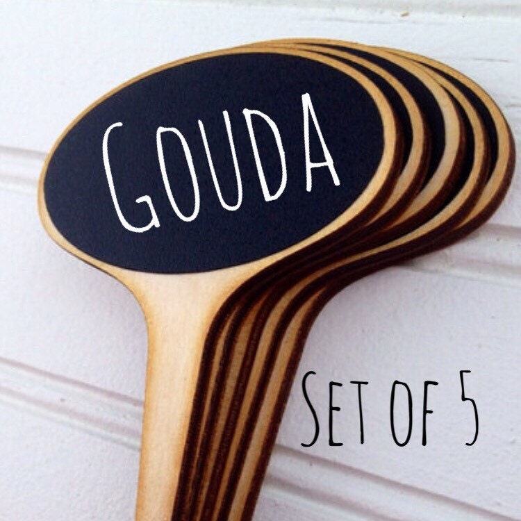 5 Rustic Chalkboard Cheese Markers Chalkboard by BradensGrace