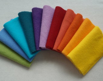 Hand Dyed Felted Wool Fabric in a Beautiful Collection of Colors a Perfect Rug Hooking Wool 3201B