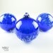 Blown Glass Ornament Suncatcher Sapphire Blue Blossom Glass Bulb Ornament