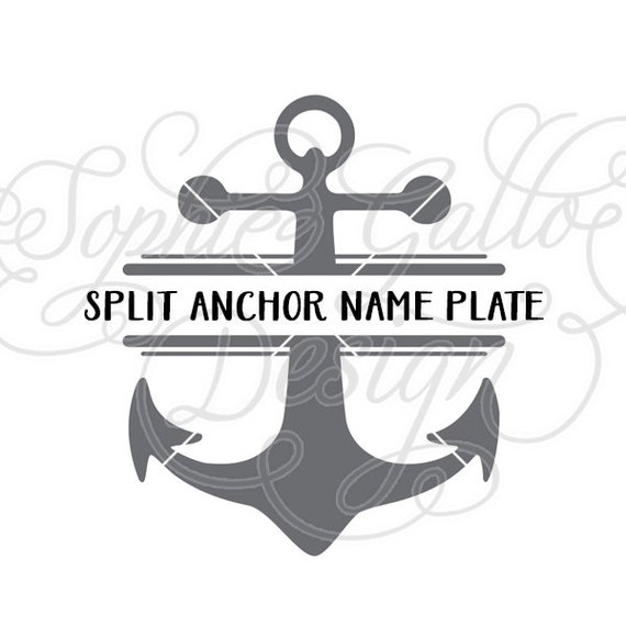 Download Split Anchor Monogram SVG PNG & DXF digital download files