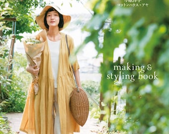 Japanese Style Clothing, Easy Sewing Pattern Book, Women Clothes, Cotton House Aya, Dress, Shirt, Tunic Blouse, Pants, Apron, Skirt, B1607