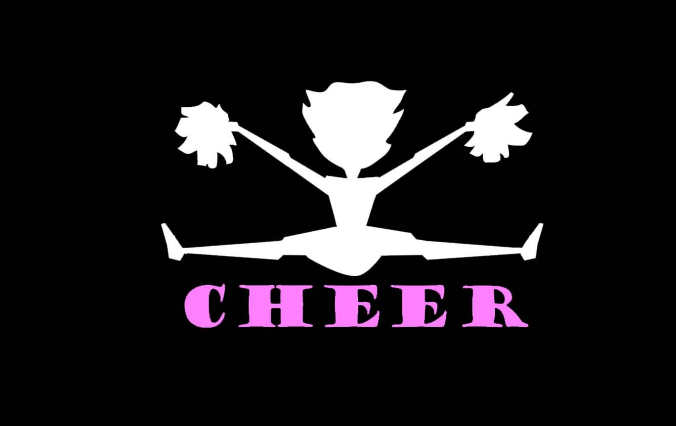 Large Cheerleader and CHEER vinyl car decals by durkina on Etsy