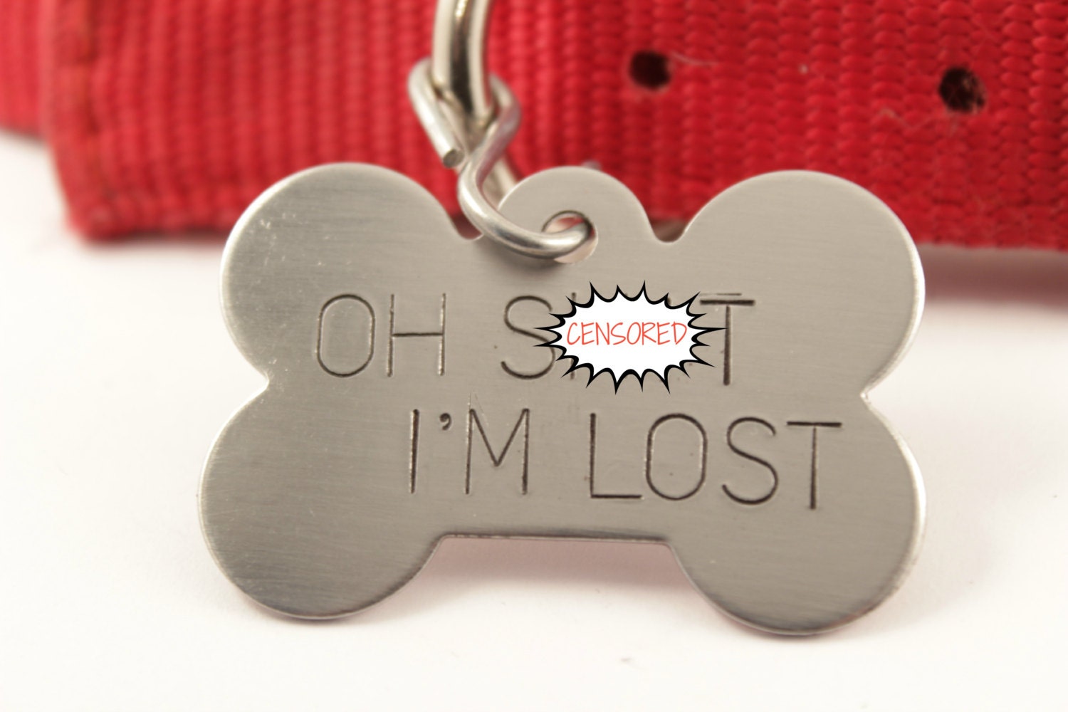 Pet ID Tag Oh SHT I'm LOST Extra Large