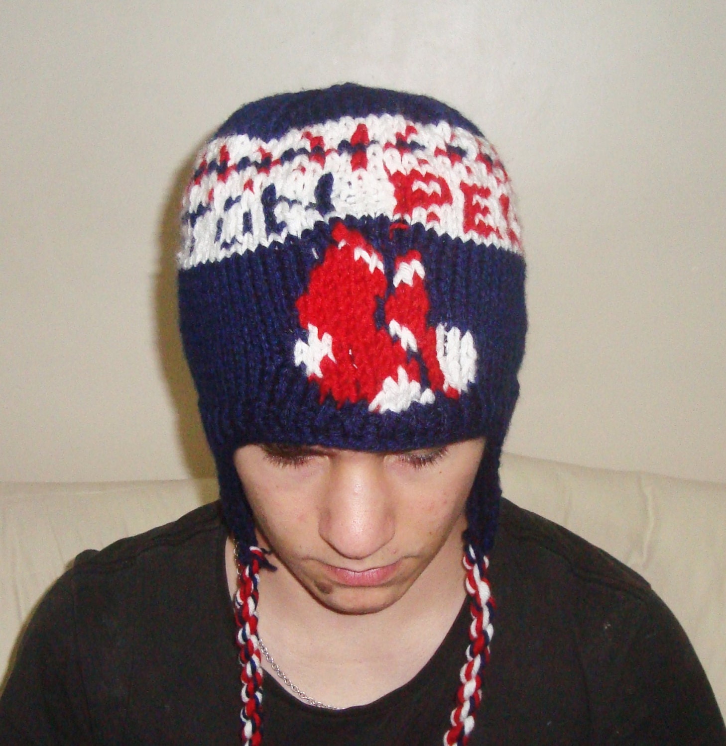 BOSTON RED SOX Womens Winter Hats Boston Woman Hat Hand