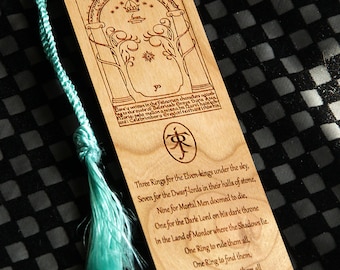 LOTR Style Bookmark, Doors Of Durin Bookmark, Gates Of Moria Bookmark, Bookmark
