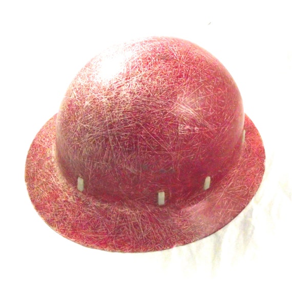 Red Hard Hat Vintage Fiberglass Apex Boyer Campbell Safety