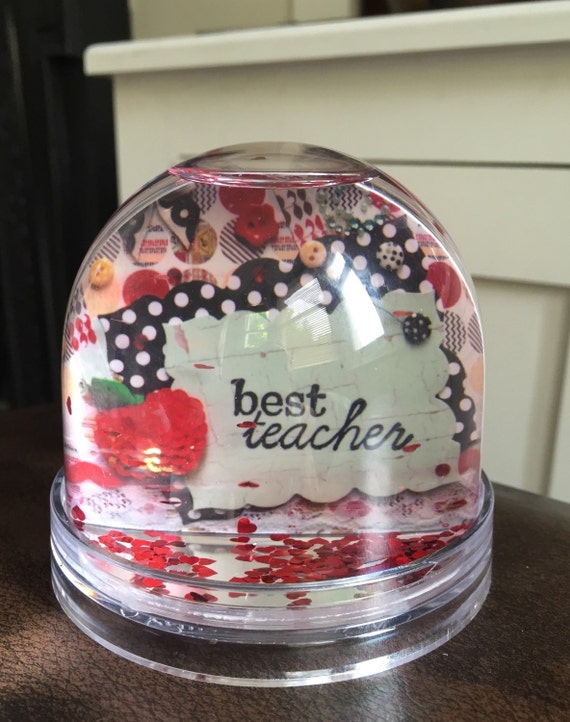 Snow globe Thank you teacher gift Best Teacher snow globe
