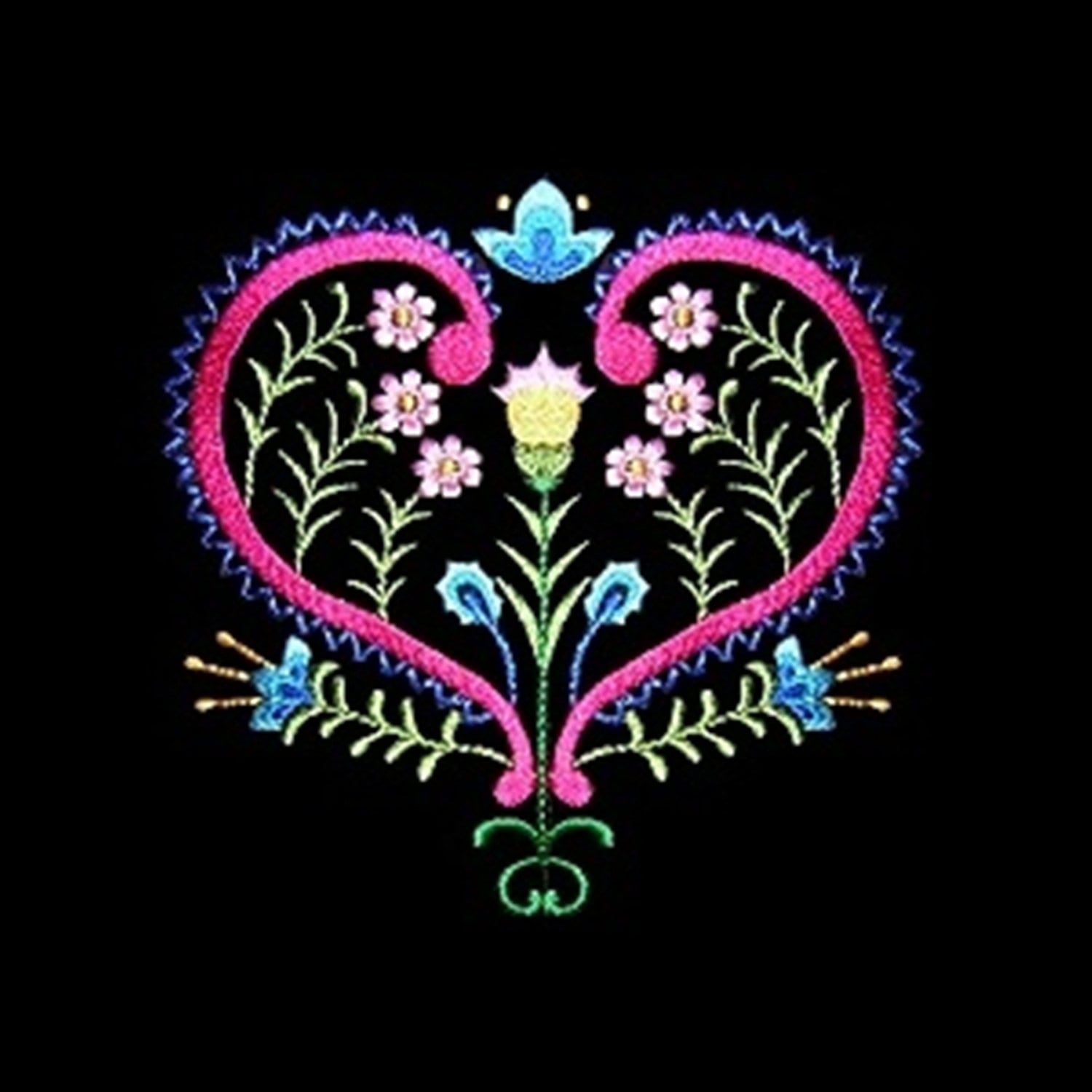 12 Polish folk art machine embroidery designs in pes art