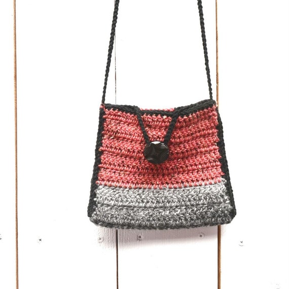 Crochet Cross Body Bag Color Block Shoulder Bag Day Tripper Hip Bag ...