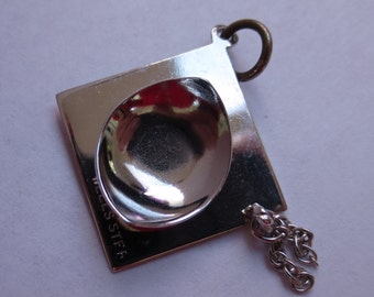 MORTAR BOARD WELLS Sterling Silver Charm or Pendant - Graduation