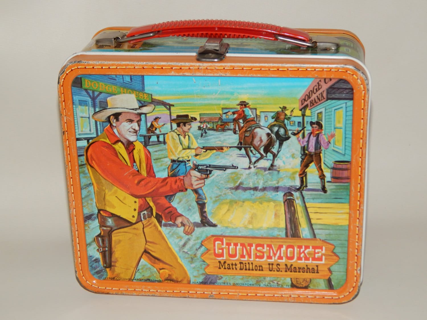 GUNSMOKE Lunch Box Matt Dillon Dodge City TV by TheFridayBarn