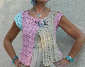 Crochet pattern Wrap cardigan - Haakpatroon overslag vestje