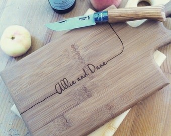 Custom Cutting Board, Cheese Board, Paddle Cutting Board, Custom Serving Board, Custom Bread Board, Couple Cutting Board, Newlyweds Gift
